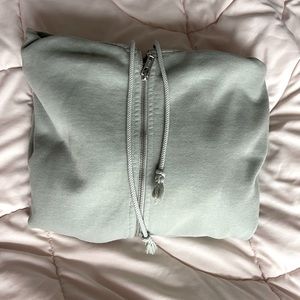Brandy Melville Sage Green Zip Up Hoodie